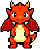 Cute pixel art dragon sprite generated by SpriteLab